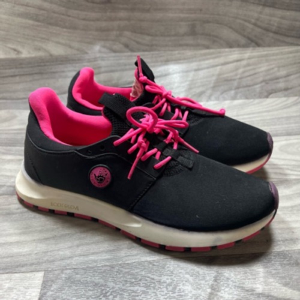 Body Glove‎ Womens Monza Athletic Shoes Black Pink Low Top Lace Up Sneakers 8M